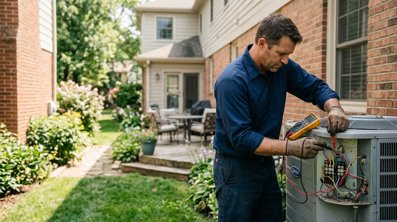 HVAC technician working near Lake Forest, IL